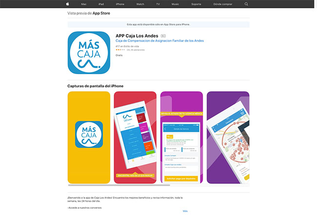 descargar app caja los andes iphone ios