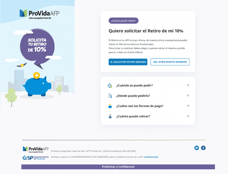 formulario para solicitar el 10% del ahorro previsional